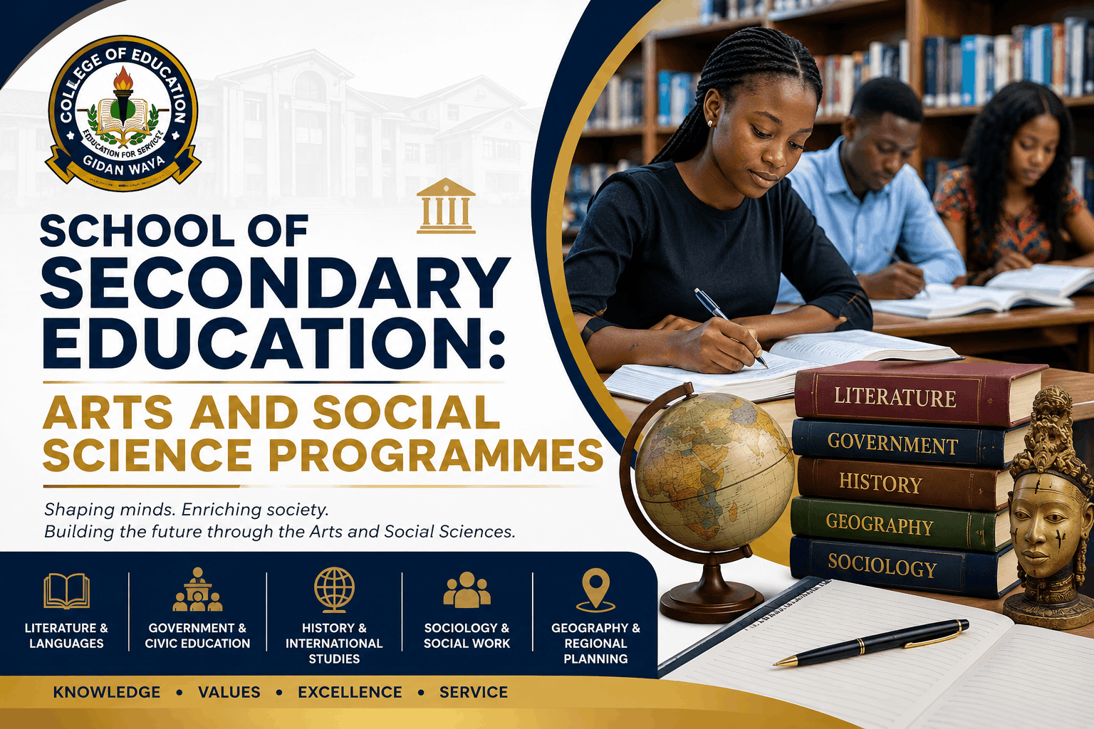 SCHOOL OF SECONDARY EDUCATION: ARTS AND SOCIAL SCIENCE PROGRAMMES ...